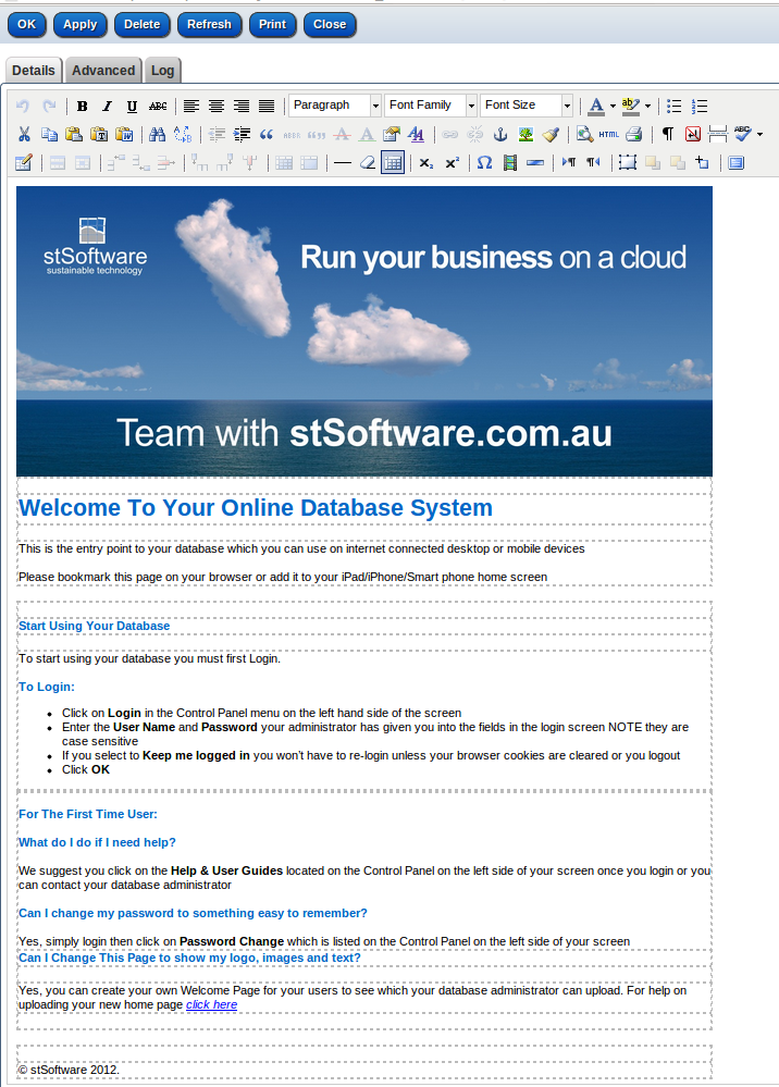 Design the Welcome page Design the Welcome page